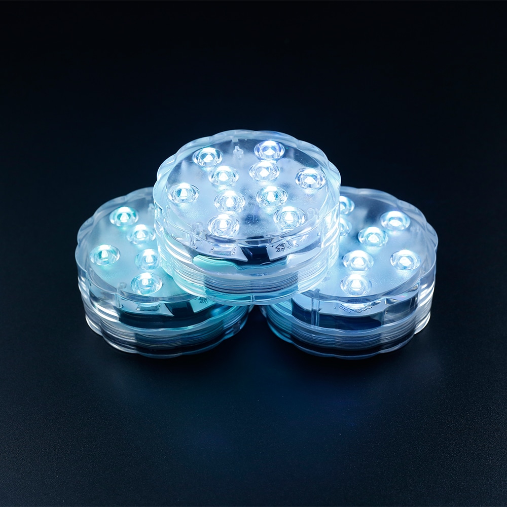Ferngesteuerte LED-Poolleuchte 2 tauchbare LED-Poolleuchten