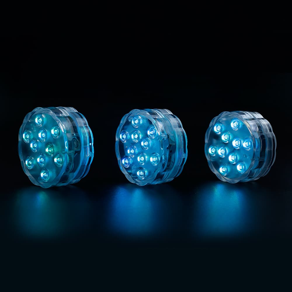 Ferngesteuerte LED-Poolleuchte 4 tauchbare LED-Poolleuchten